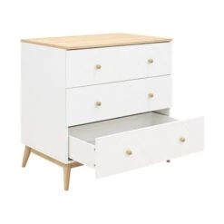 Bopita Paris Commode Wit / Eiken -Babyproductenwinkel 11719351 dresser paris 3d open 1014