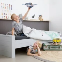 Woood Dennis Bed Beton Grey 90 X 200 Cm -Babyproductenwinkel 8714713052578 5 434f