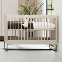 Kidsmill Modular 2 Babybed Mat Oatmeal - Zwart - 60 X 120 Cm -Babyproductenwinkel Modular oatmeal SFEER v2 3 5a6f