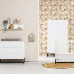 Kidsmill Modular 2 Commode 1D / 2L Mat Wit - Zwart - Mat Wit -Babyproductenwinkel Modular wit juniorzijde SFEER nieuw 9b22