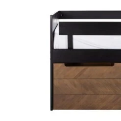 Europe Baby Beau Bedbank Zwart / Walnoot 90 X 200 Cm -Babyproductenwinkel beau walnoot bedbank detail 1 0522