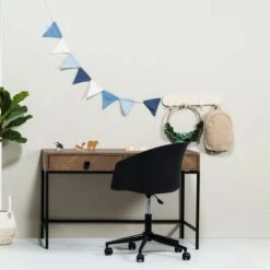 Europe Baby Beau Bureau Walnoot Incl. Metalen Onderstel -Babyproductenwinkel beau walnoot metalen poot bedbank sfeer cc04