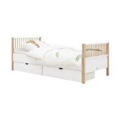Bopita Mika Bed Wit / Eiken 90 X 200 Cm -Babyproductenwinkel bed 90x200 mika white oak 8 2 52b9