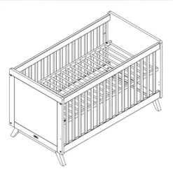 Bopita Retro Babybed Wit 70 X 140 Cm -Babyproductenwinkel bopita retro babybed wit 70 x 140 cm tekening 9650