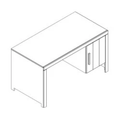 Vipack Erik Bureau Wit -Babyproductenwinkel bureau wit tekening 6d2a