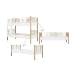 Bopita Mika Combi - Stapelbed Wit / Eiken 90 X 200 7 Bopita Mika Combi - Stapelbed Wit / Eiken 90 X 200 -Babyproductenwinkel combi bunkbed 90x200 mika white oak e7e5
