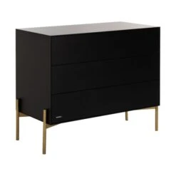 Kidsmill Boutique Commode Zwart / Bras -Babyproductenwinkel commode boutique 2 e234