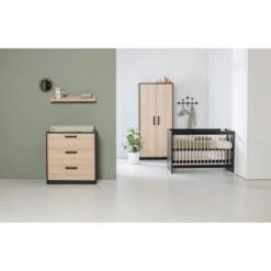 Europe Baby Nova Commode Zwart Eiken -Babyproductenwinkel europe baby nova commode zwart eiken 6 e094