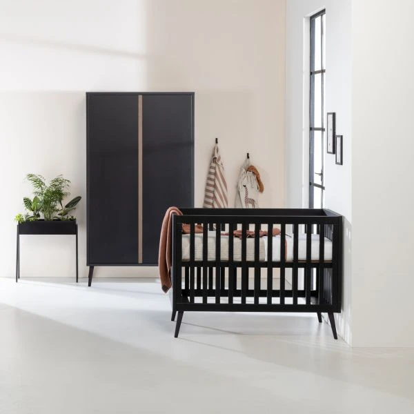 Europe Baby Sterre Babybed Zwart / Oak 70 X 140 Cm - Afbeelding 3