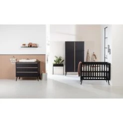 Europe Baby Sterre Commode Zwart / Oak -Babyproductenwinkel europe baby sterre commode zwart oak 3 b44a