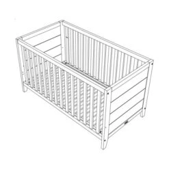 Bopita Job Babybed Vintage Honey 70 X 140 Cm -Babyproductenwinkel job babybed 70 x 140 tekening c25d