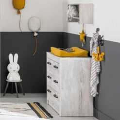 Kidsmill Sem Nautic Grijs Commode -Babyproductenwinkel kidsmill sem nautic babykamer grijs bed 70 x 140 cm commode kast 4 c9bf