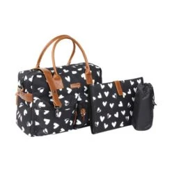 Kidzroom Heart Luiertas Black And White -Babyproductenwinkel kidzroom heart luiertas black and white 1 1 c1fc