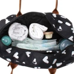 Kidzroom Heart Luiertas Black And White -Babyproductenwinkel kidzroom heart luiertas black and white 2 0d72