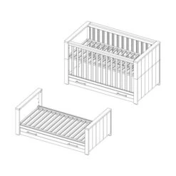 Kidsmill Sem Nautic Grijs Babybed Met Lade 70 X 140 Cm -Babyproductenwinkel knipsel fjord cot bed 70 x 140 d7d2