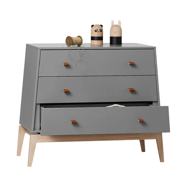 Leander Luna Commode Grey / Oak 2 Leander Luna Commode Grey / Oak - Afbeelding 2