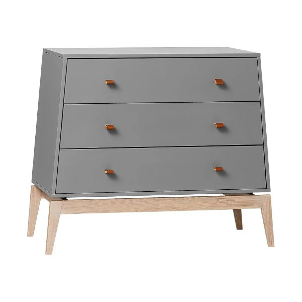 Leander Luna Commode Grey / Oak 1 Leander Luna Commode Grey / Oak
