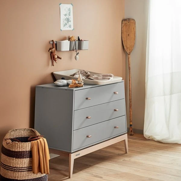 Leander Luna Commode Grey / Oak 3 Leander Luna Commode Grey / Oak - Afbeelding 3