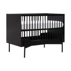 Kidsmill Boutique Babybed Zwart Mat 60 X 120 Cm -Babyproductenwinkel ledikant zwarte poot boutique 2 84d3