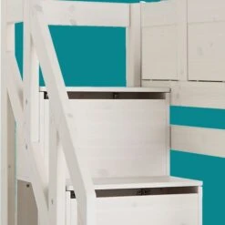 LIFETIME Kidsrooms Halfhoogslaper Met Trapkast Luxe Whitewash -Babyproductenwinkel life time halfhoogslaper met trapkast luxe whitewash 1 8c52