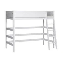 LIFETIME Kidsrooms Hoogslaper Luxe Schuine Trap Wit Gelakt