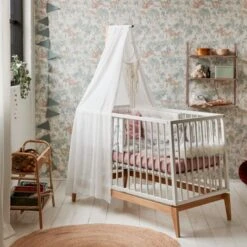 Leander Luna Babybed White / Oak 70 X 140 Cm -Babyproductenwinkel luna bed wit 2 c2a2