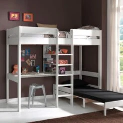 Vipack Pino Hoogslaper + Bureau + Zetelbed Wit -Babyproductenwinkel piolzb14 2 3e1d