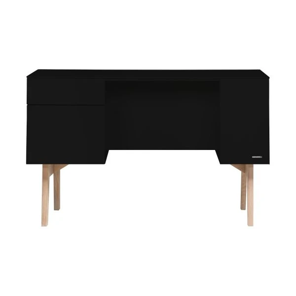 Kidsmill Sixties Bureau Zwart Mat / Eiken 1 Kidsmill Sixties Bureau Zwart Mat / Eiken