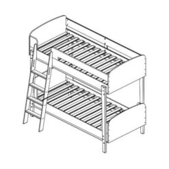 Vipack Kiddy Halfhoogslaper Wit -Babyproductenwinkel vipack kiddy halfhoogslaper tekening 1098
